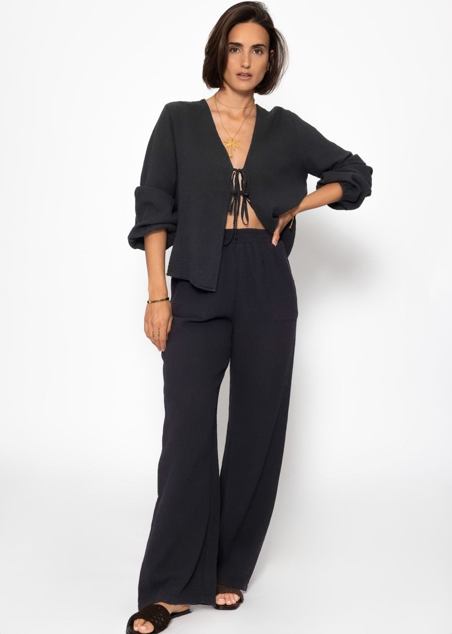 SASSYCLASSY Stoffhose Musselin Hose Damen aus günstig online kaufen