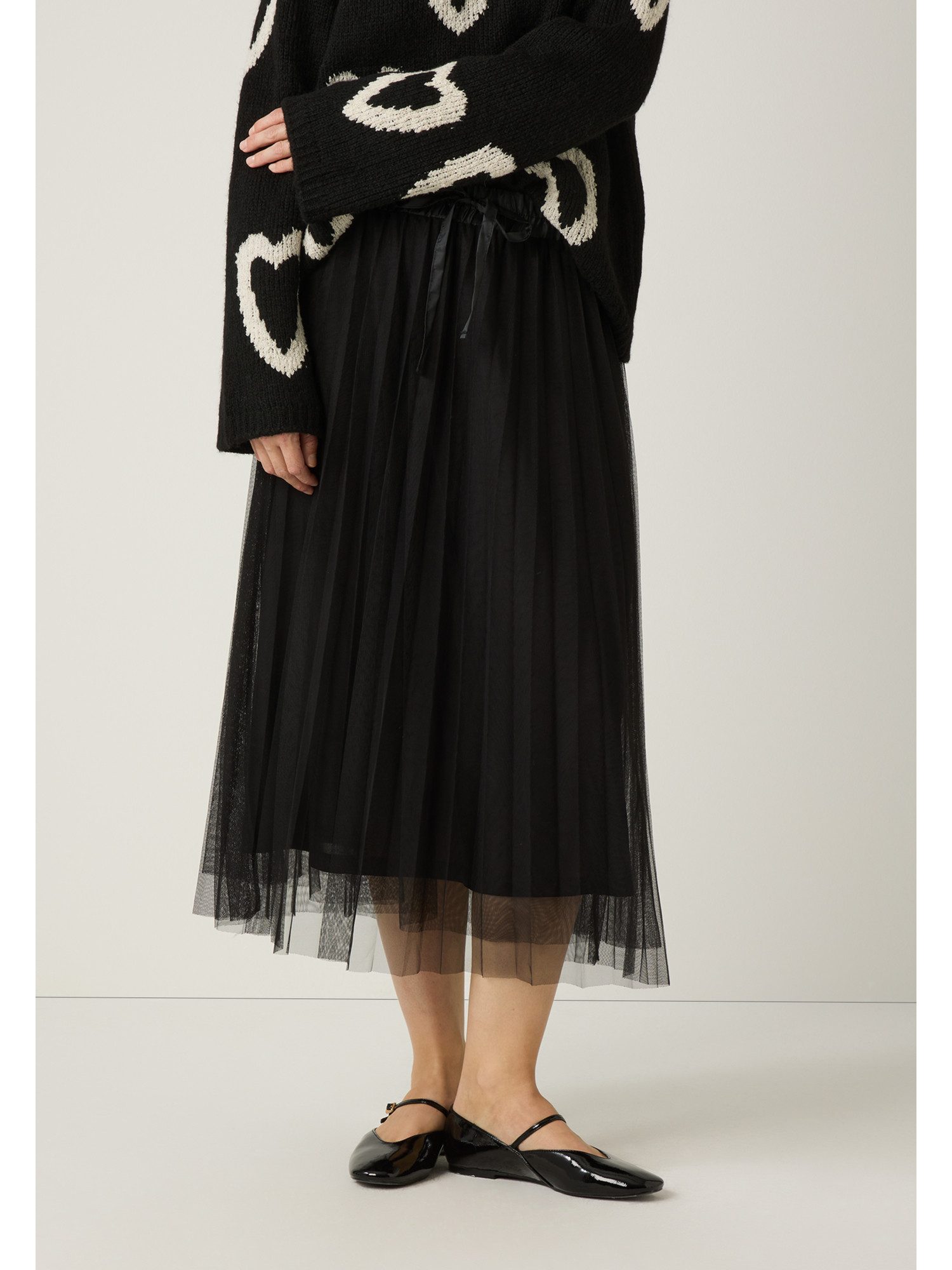 MORE&MORE A-Linien-Rock Schlupfrock midi, plissiert günstig online kaufen