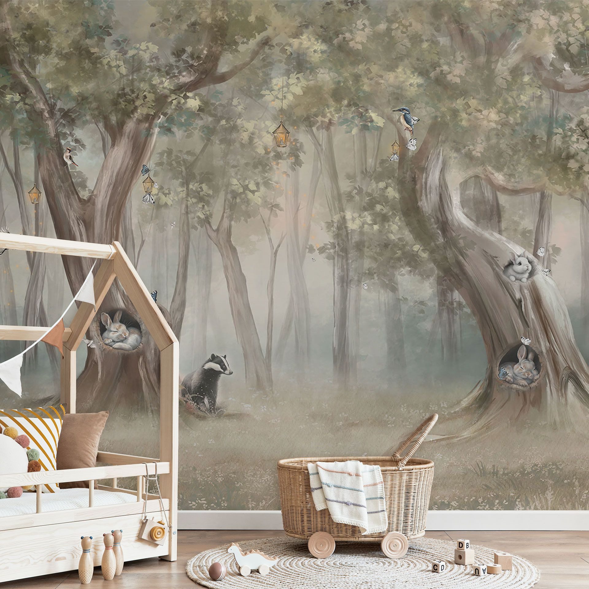 K&L Wall Art Fototapete Kinderzimmer Vliestapete große Fototapete aus Vlies, bedruckt, matt, Kindertapete mit Einhorn, Universum, Feen oder Waldtiere