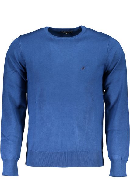U.S. GRAND POLO Strickpullover Oversized Herrenhemd Blau mit Stickerei und günstig online kaufen