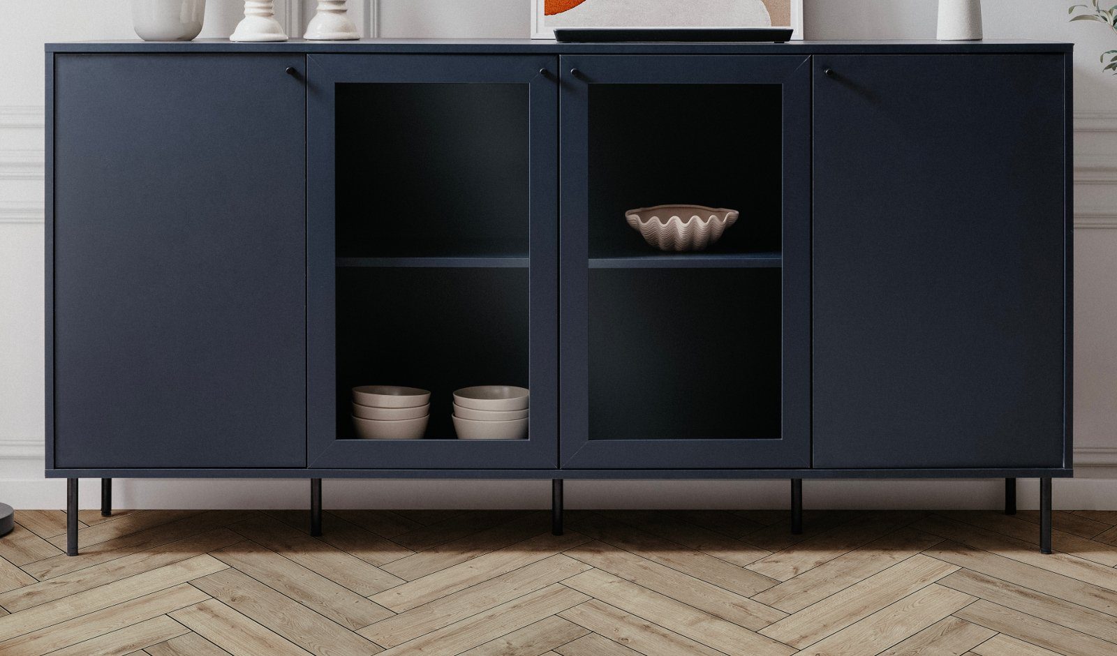 Furn.Design Sideboard Barina (Anrichte in dunklem günstig online kaufen