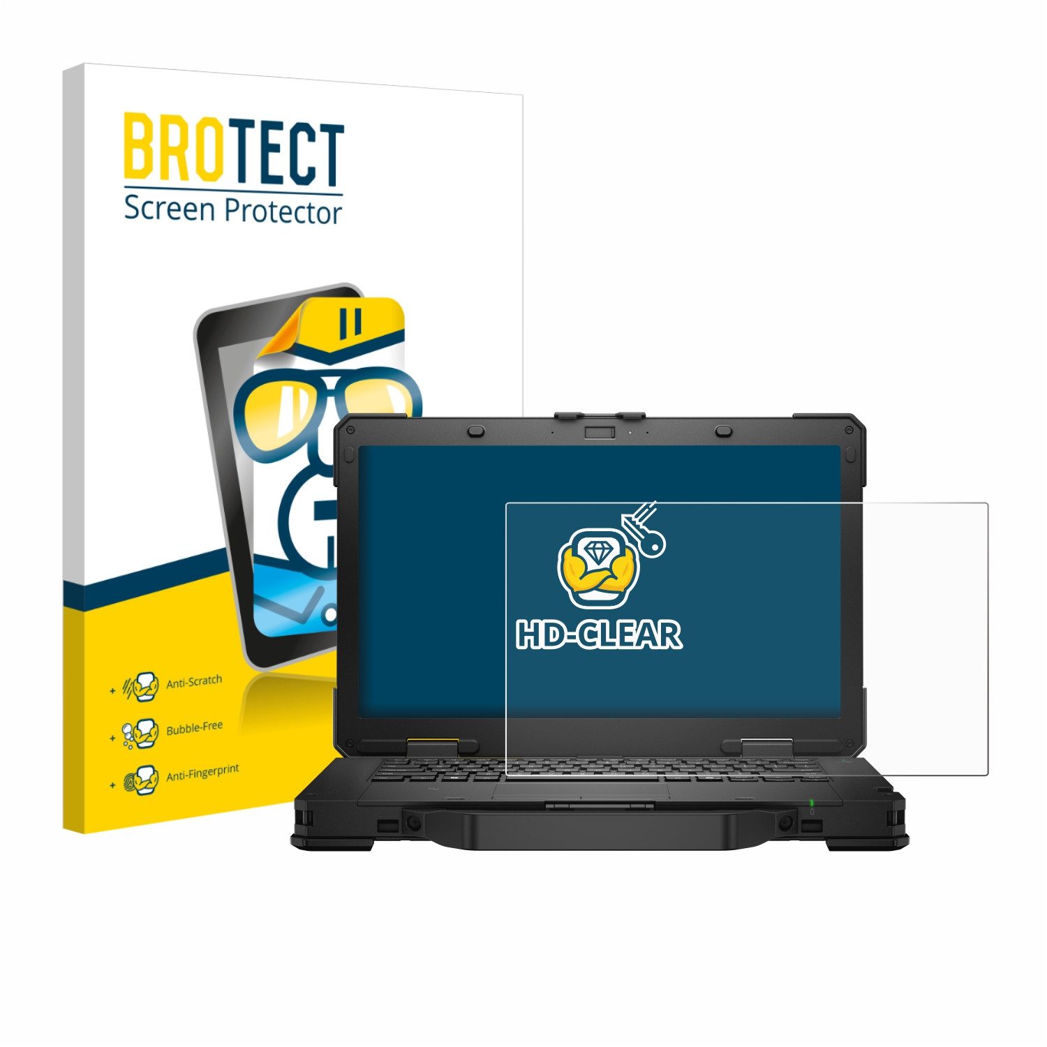 BROTECT Displayschutzfolie Schutzfolie für Dell Pro Rugged 14 Laptop, Displayschutz Schutz Folie Klar Transparent