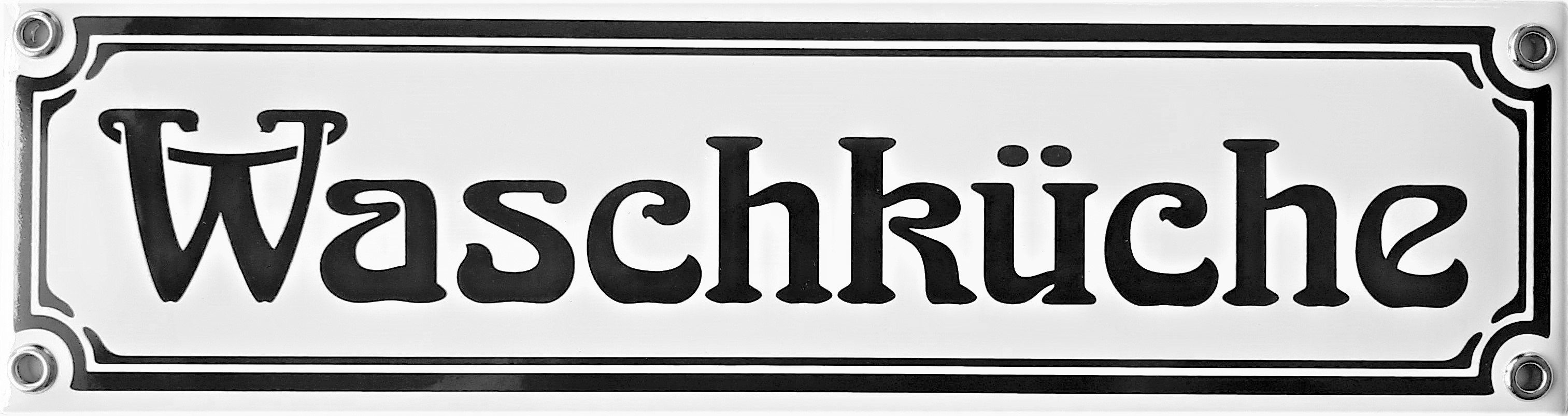 Elina Email Schilder Hinweisschild "Waschküche", (Emaille/Email)