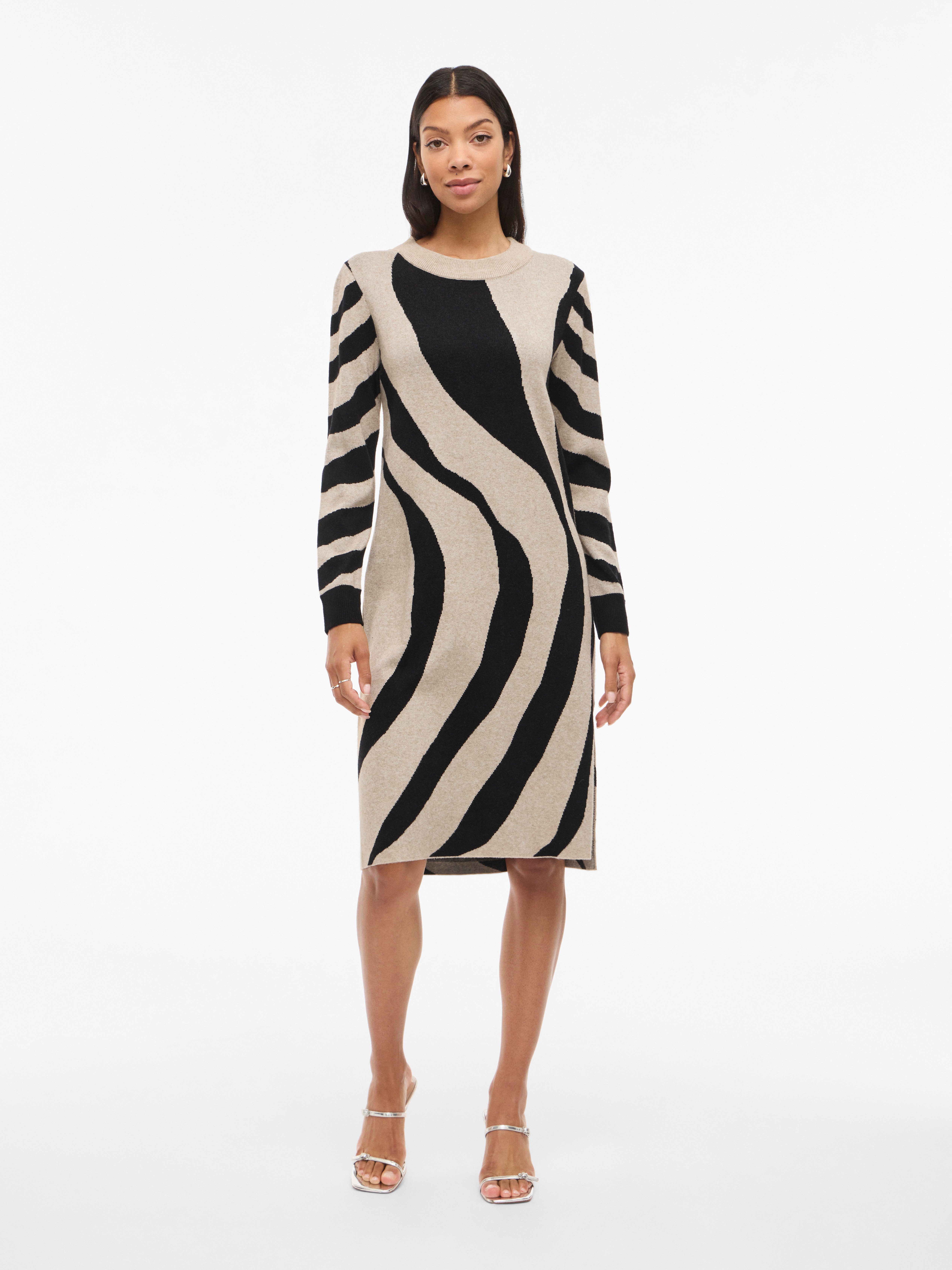Vila Midikleid VITIF CREWNECK KNIT MIDI DRESS- NOOS Sommerkleid