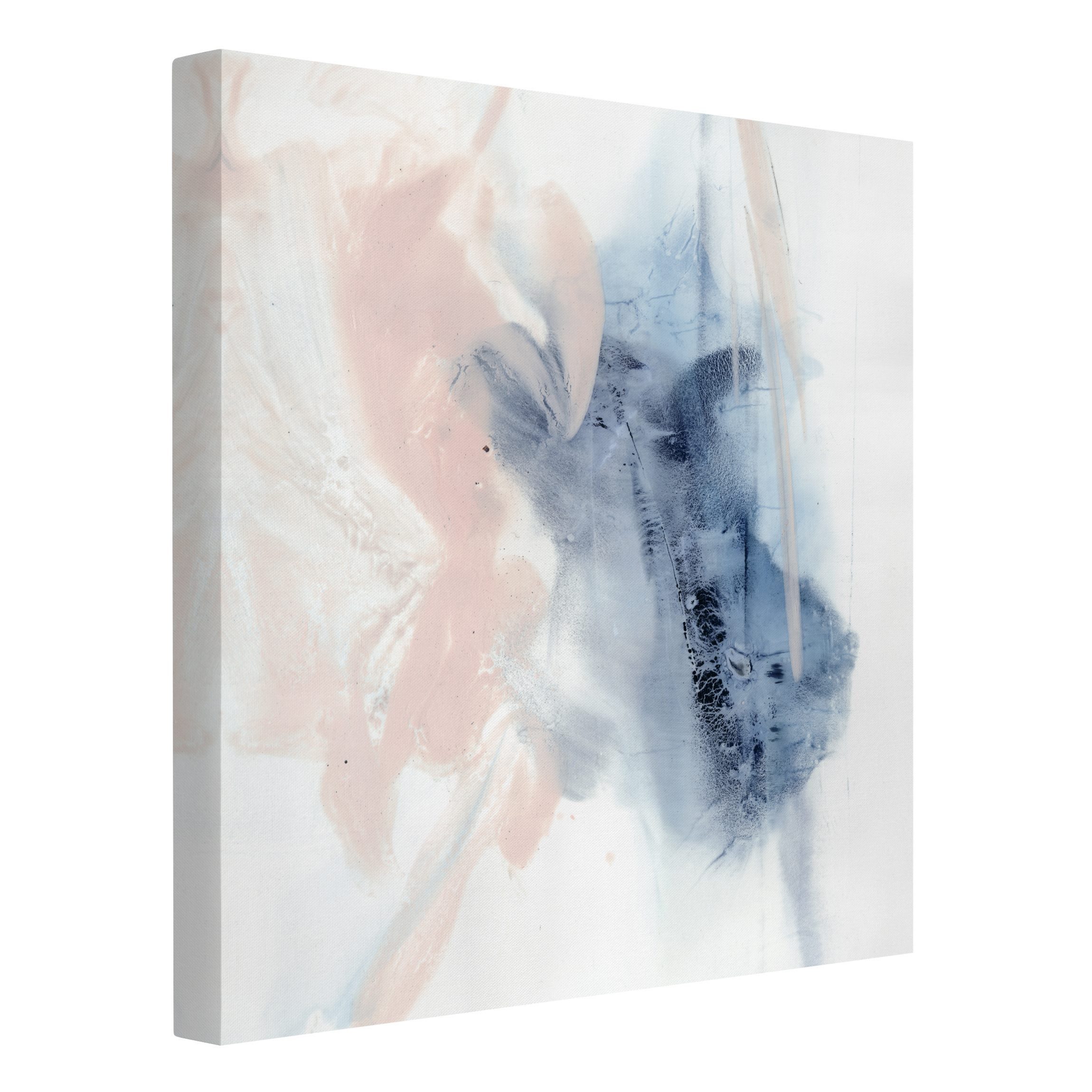 Leinwandbild Abstrakt Modern Indigo & Rouge türkis Bild auf Leinwand Groß XXL