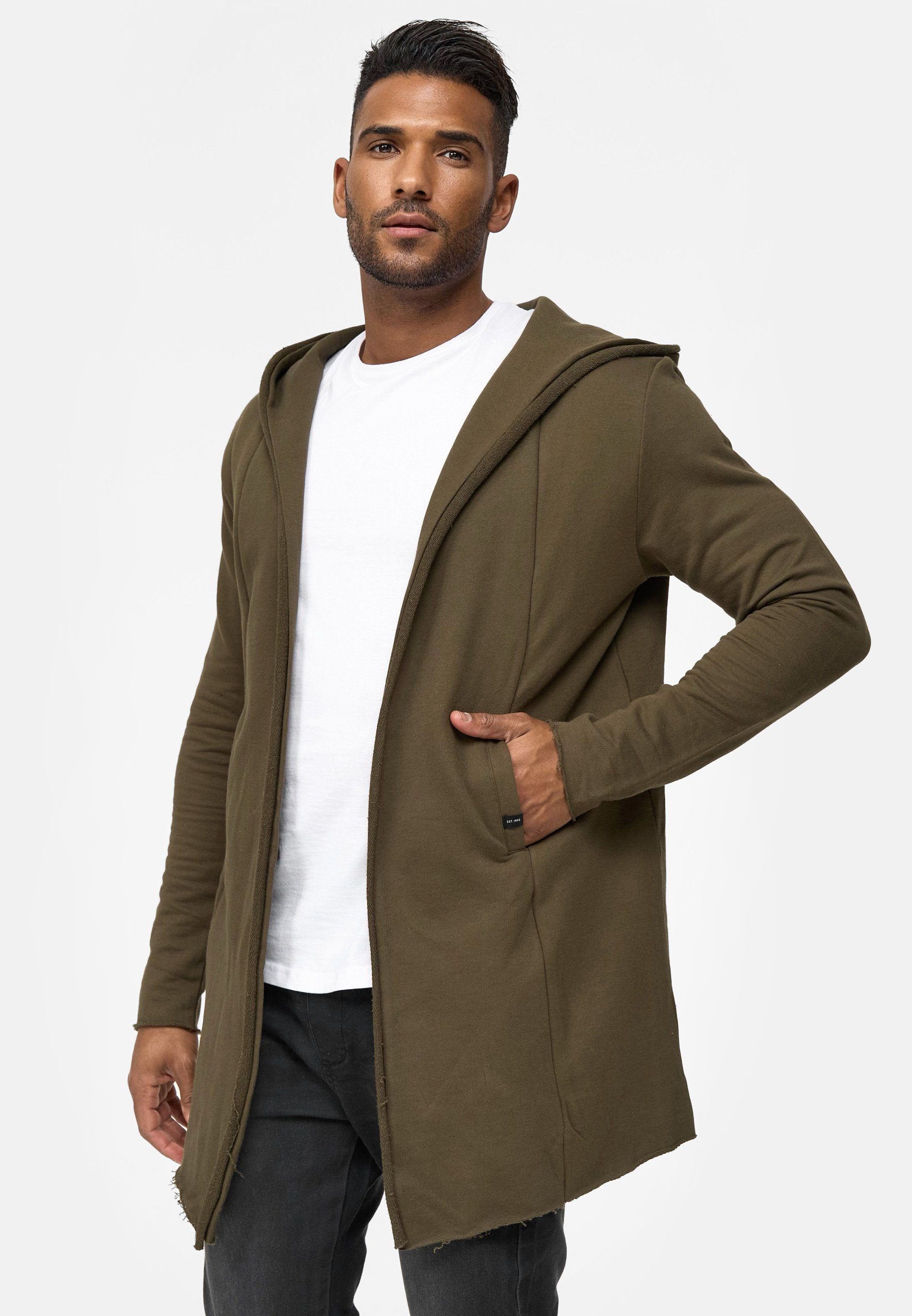 Indicode Kapuzensweatjacke Brekstad Dark Olive