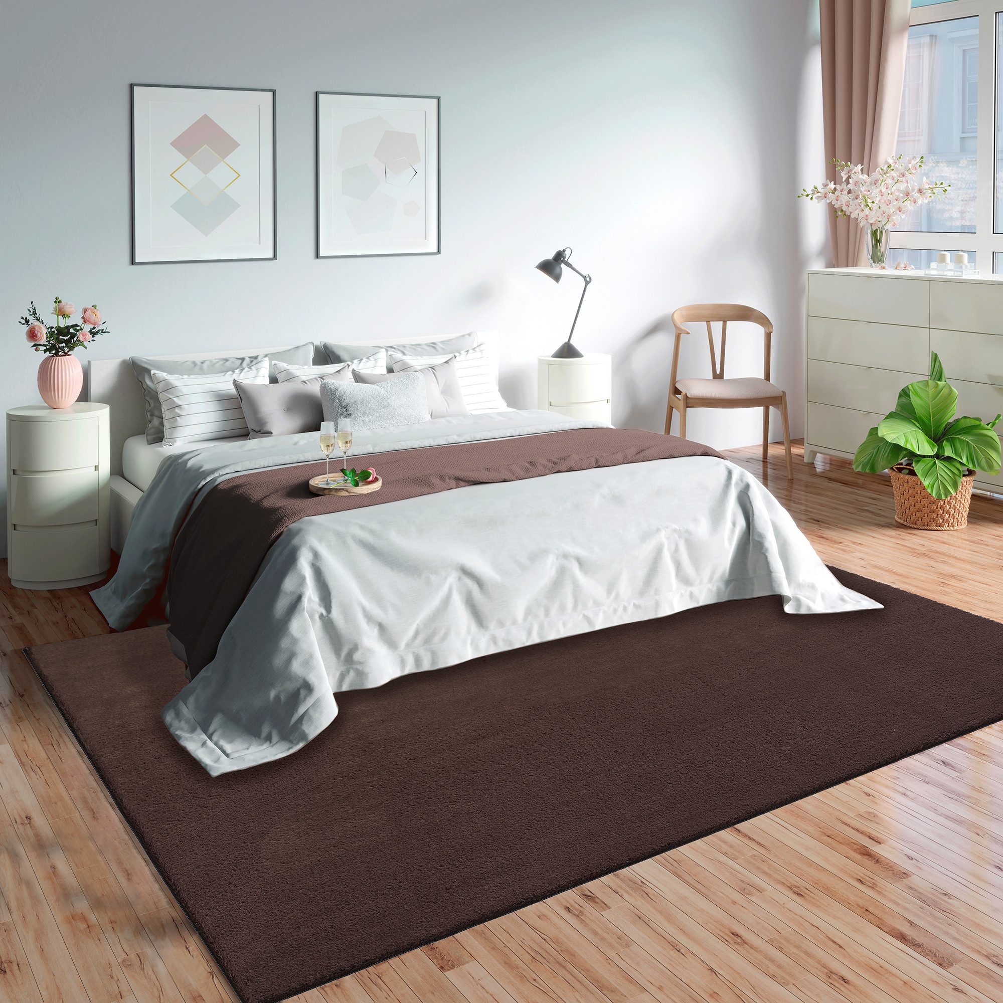 merinos Teppich Loft 37, Kunstfellteppich, rechteckig, Höhe: 16 mm, weich und kuschelig, Fell Haptik, Anti-Rutsch-Unterseite