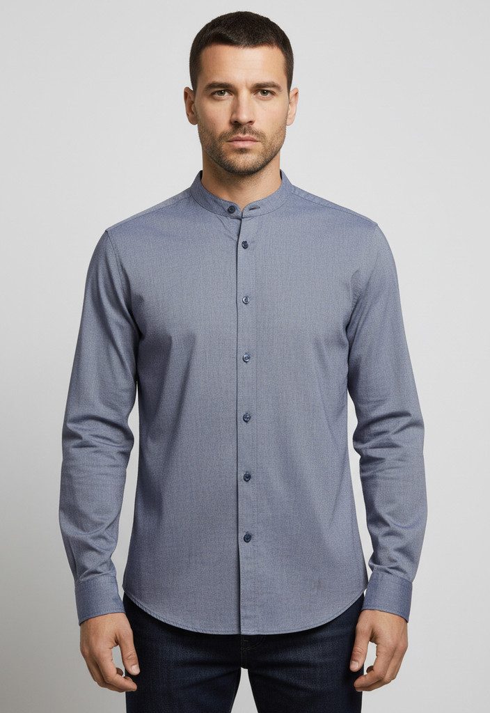 BOSS ORANGE Langarmhemd Race mit Stehkragen günstig online kaufen