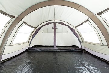 CampFeuer Tunnelzelt Zelt Relax6 für 6 Personen, Oliv/Grau, Tunnelzelt 5000 mm Wassersäule, Personen: 6
