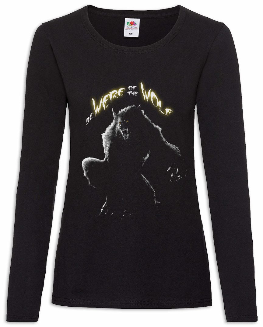 Langarmshirt Be Were Of The Wolf Damen Langarmshirt Wölfe Mond Werwolf Werewolf The