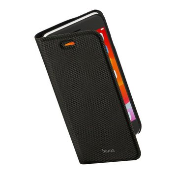 Hama Smartphone-Hülle Booklet für Apple iPhone SE2020, Apple iPhone SE2022, schwarz, Schlankes Design, Mit Standfunktion und Einsteckfächer