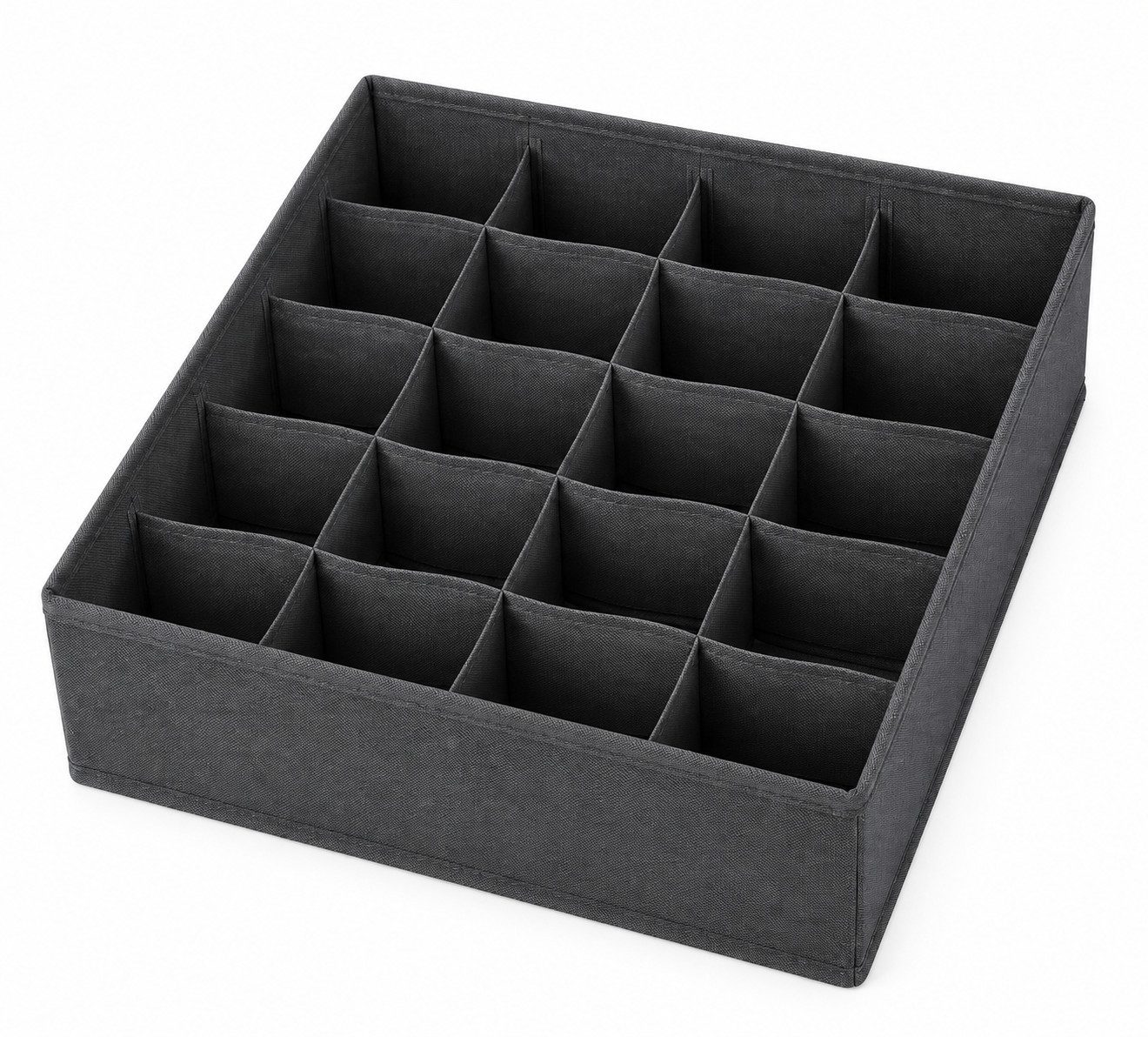 HH-Haushalt Schubladeneinsatz Schubladen Organizer 31x31x10 cm – Faltbare Aufbewahrungsbox 20 Fächer von HH-Haushalt