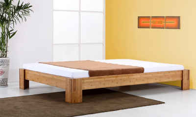 1001 Wohntraum Massivholzbett BALI Bett aus Bambus ohne Rückenlehne, Steckbett - Aufbau in 5min, drei verschiedene Betthöhen wählbar