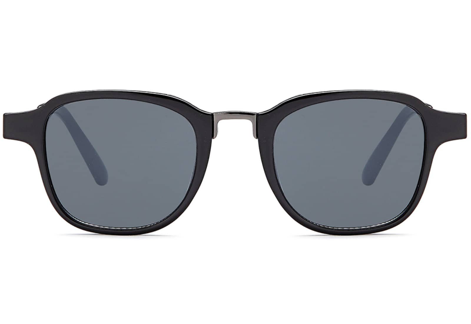 Moderne Zeitlos Anthrazit Sonnenbrille (1-St) mit Metallrahmen Schwarz mit schwarzen Eyewear Linsen BEZLIT Retrosonnenbrille