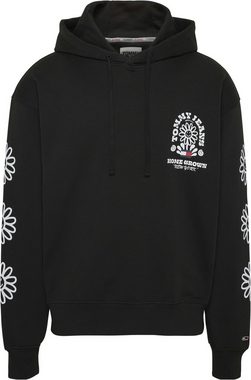 Tommy Jeans Kapuzensweatshirt TJM HOMEGROWN PLANT HOODIE mit Blumenprint auf den Ärmeln