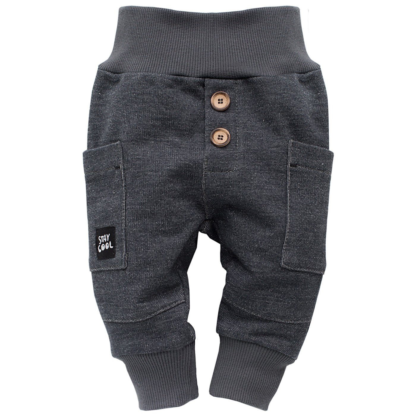 PINOKIO Jogginghose Babyhose Sweathose mit Taschen strukturiert Jungen (1-tlg) STAY COOL Patch