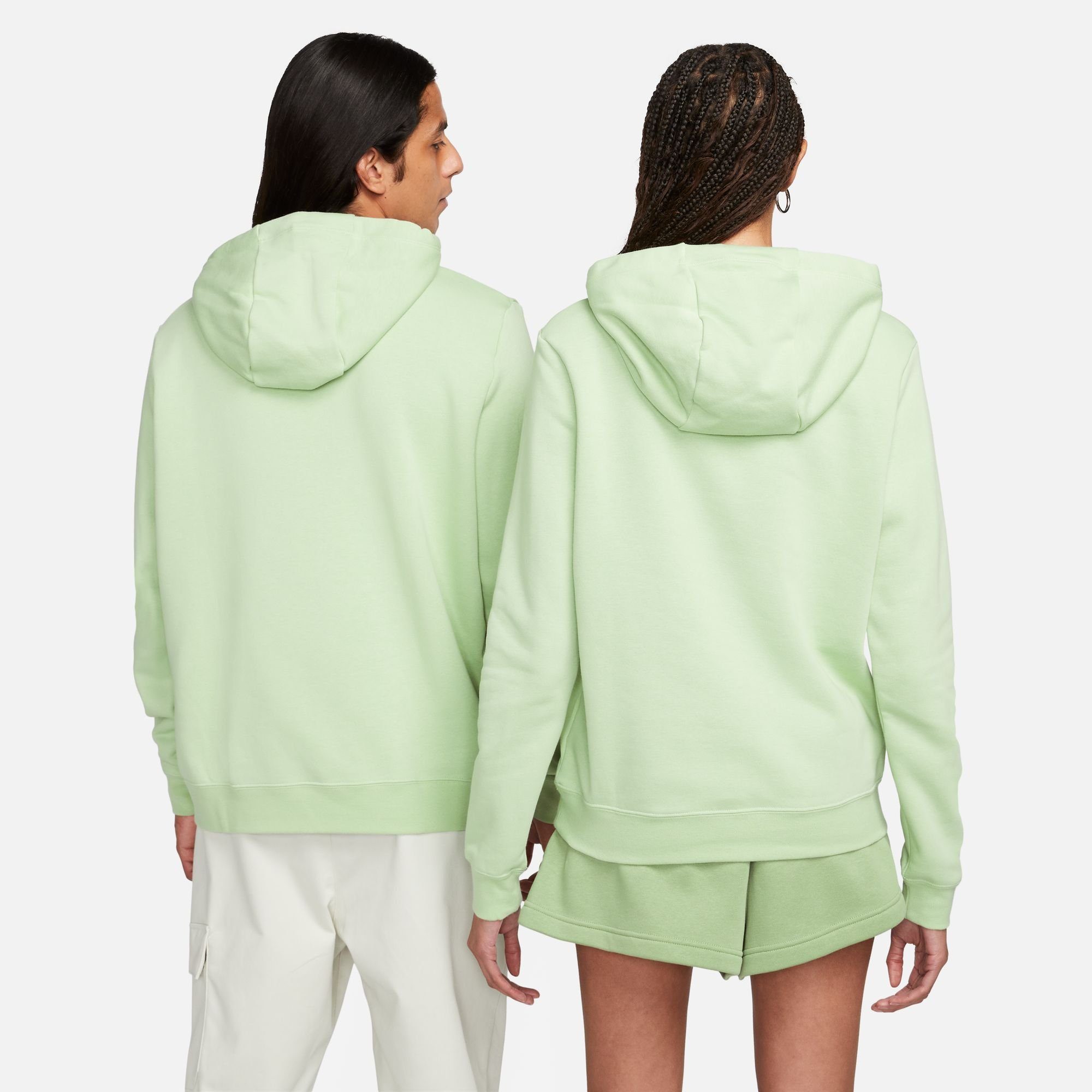 HONEYDEW/WHITE Women's Logo Nike Kapuzensweatshirt Pullover Fleece Sportswear Club Hoodie