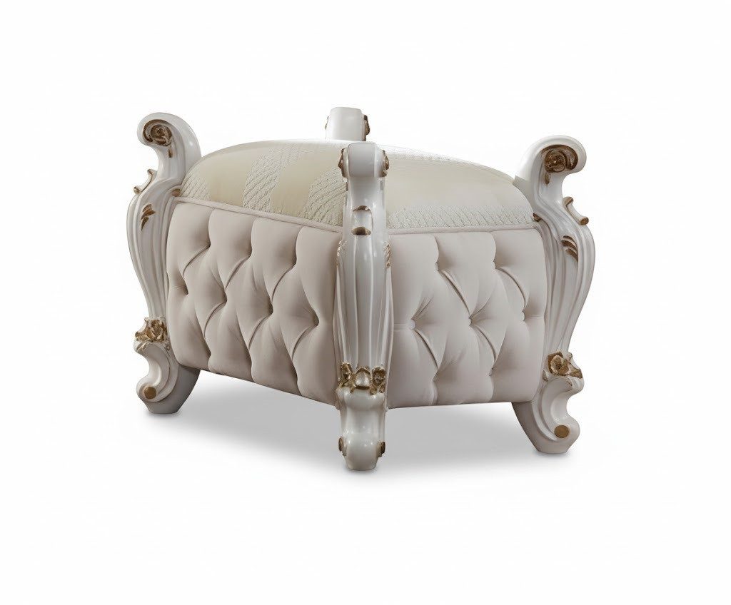 Xlmoebel Hocker Klassischer Designer Textil Hocker Pufa Sofort (1 St), Hergestellt In Europa