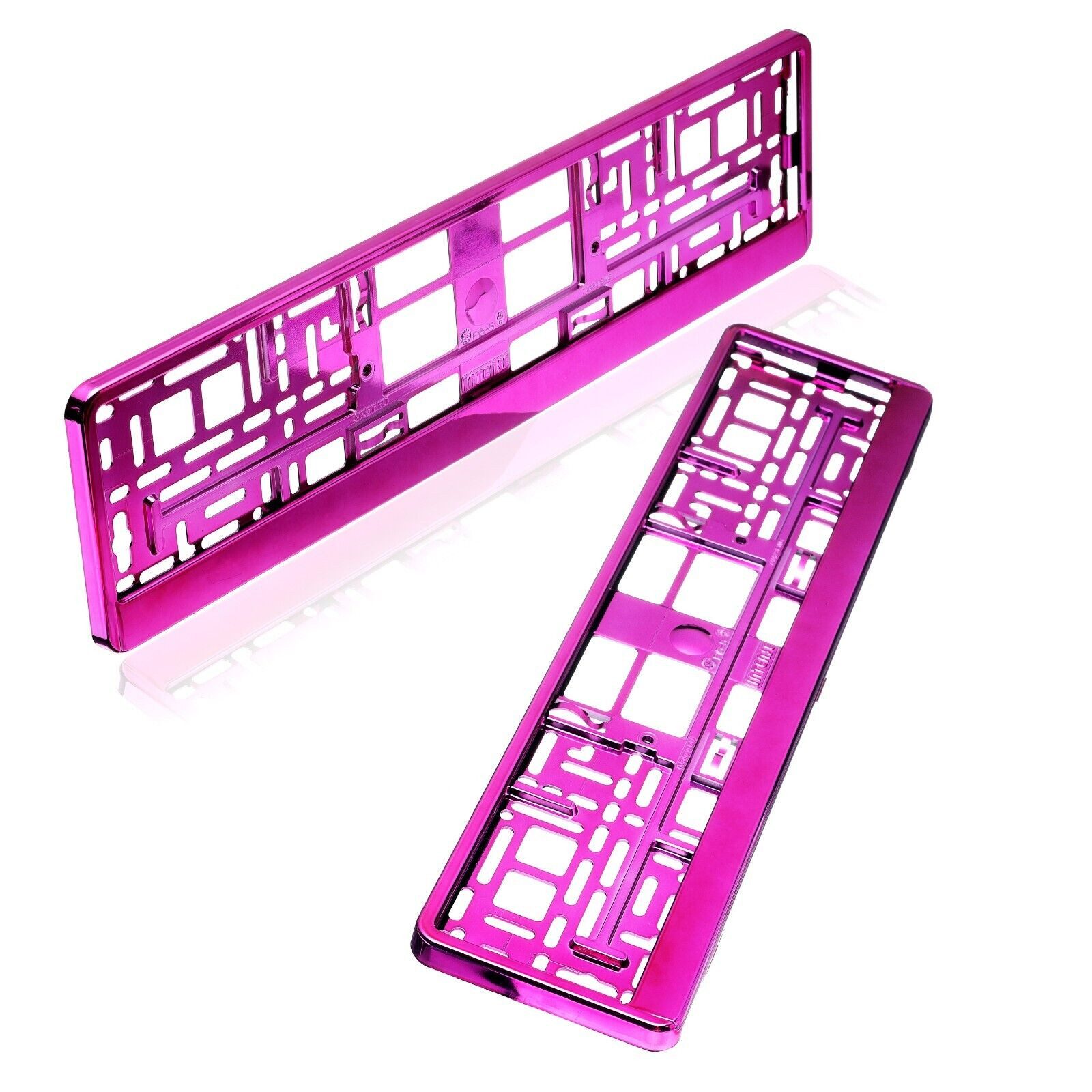Kummert Business Kennzeichenhalter Set, pink chrom, Kfz Kennzeichenhalterung