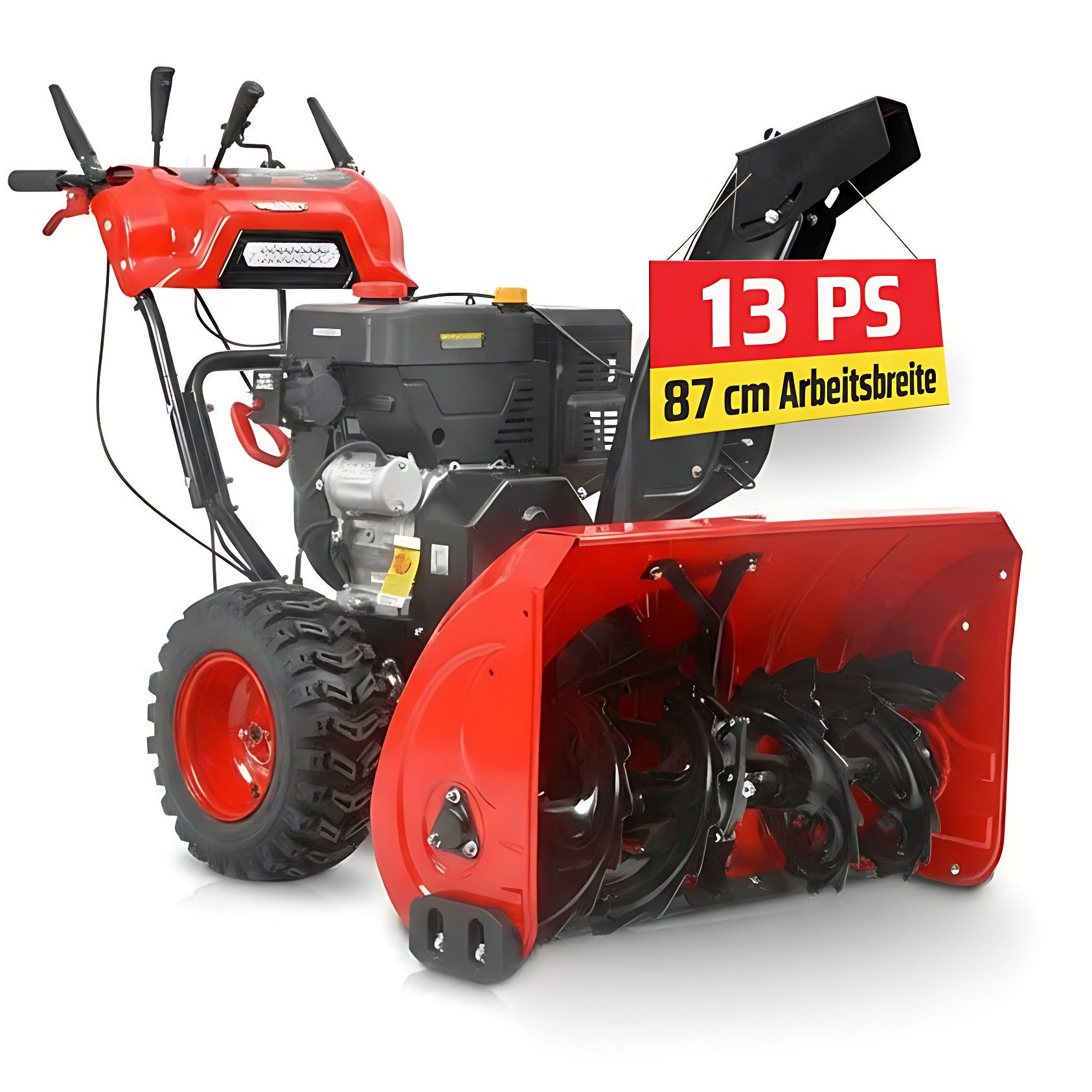 Hecht Benzin-Schneefräse mit Elektrostart Griffheizung LED-Scheinwerfer 8 Gänge, 87,00 cm Arbeitsbreite, 15 m Wurfweite