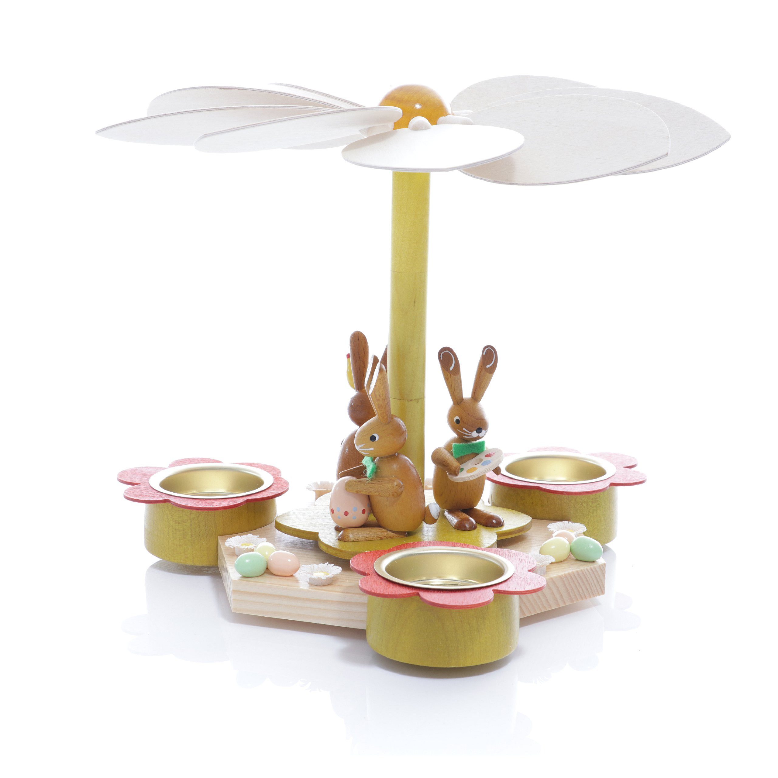 Weihnachtspyramide Teelichtpyramide Osterhasen BxHxT 23x18,5x23cm NEU