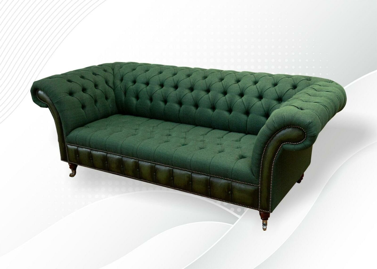 Neu, JVmoebel Chesterfield Möbel Dreisitzer Grüner Europe Luxus Chesterfield-Sofa Design Made in Posltermöbel