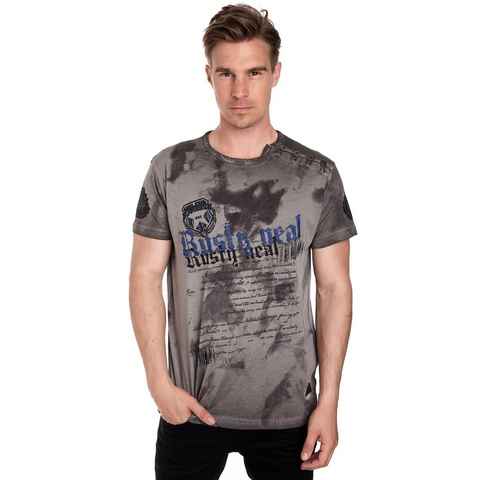 Rusty Neal T-Shirt in tollem Batik-Design