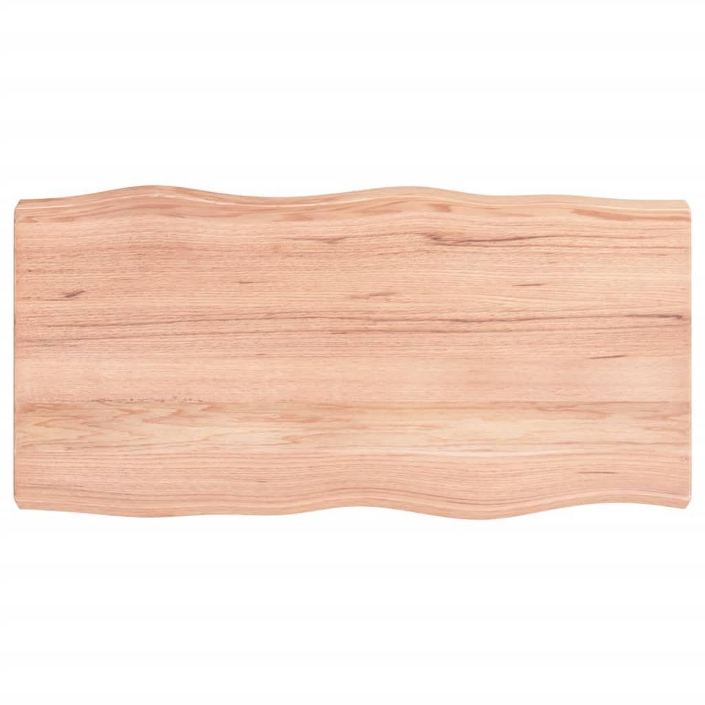 Baumkante Tischplatte 80x40x(2-6) cm furnicato (1 Massivholz Behandelt St)