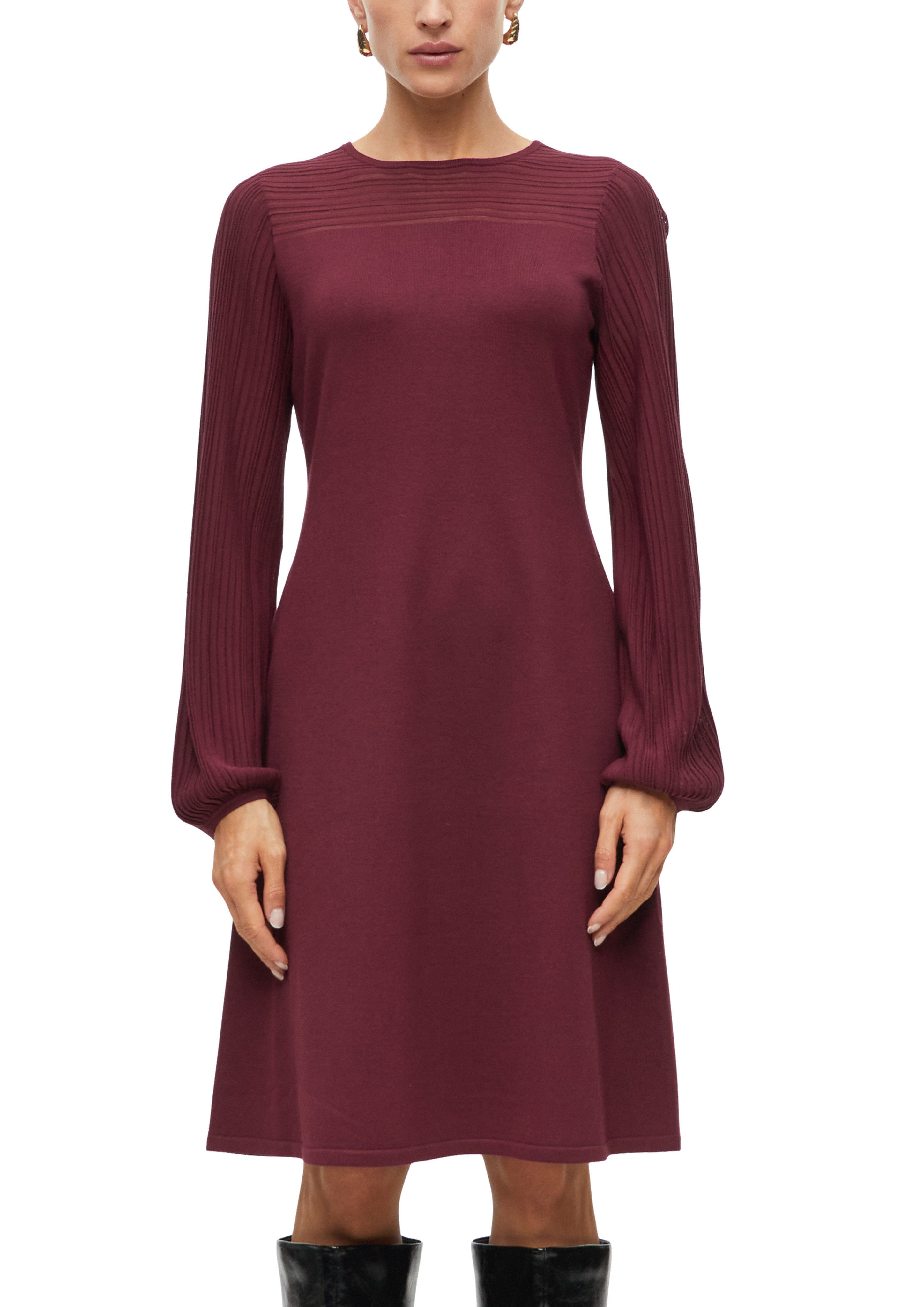 s.Oliver BLACK LABEL Strickkleid knielang, mit feiner Strick-Struktur / Langarm von s.Oliver BLACK LABEL