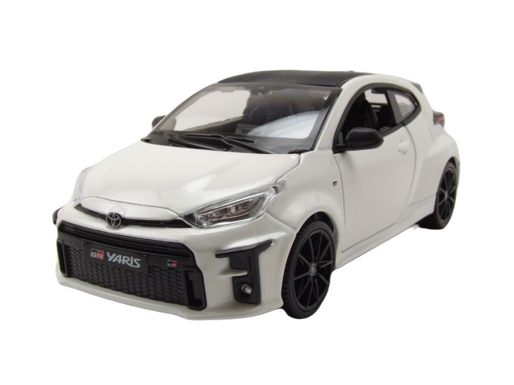 Maisto® Modellauto Toyota Yaris 2021 weiß, Maßstab 1:24