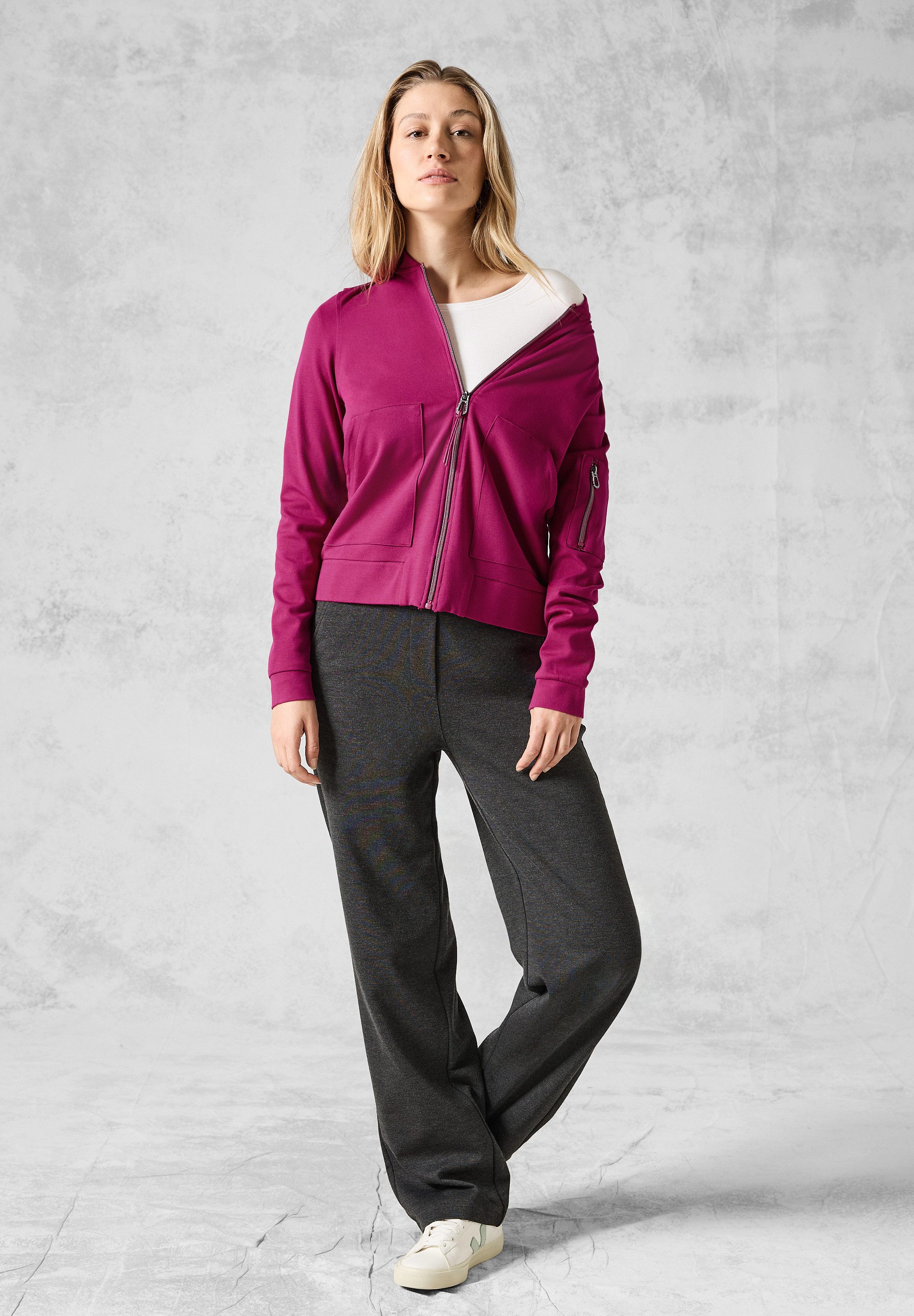 CECIL Cardigan aus softem Materialmix