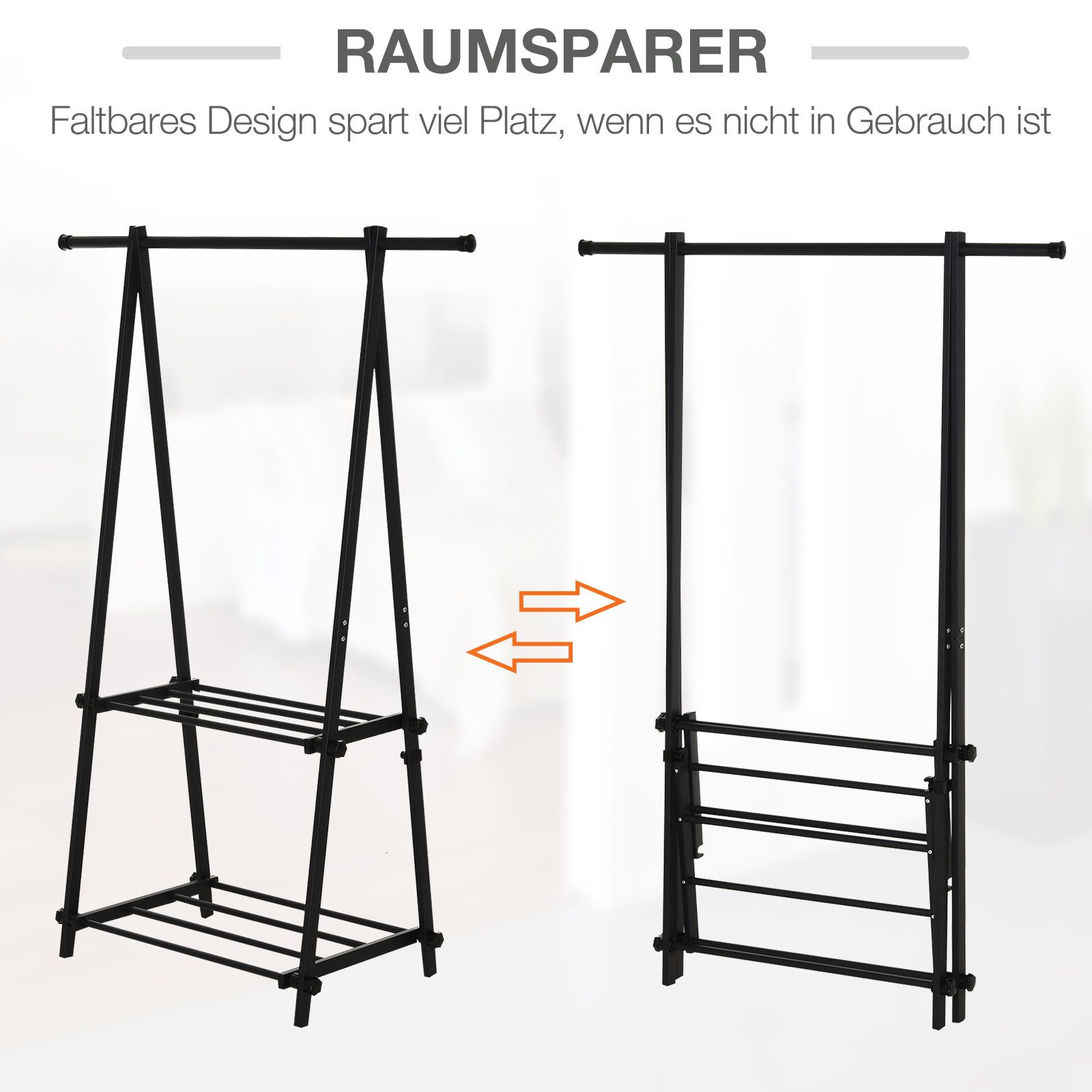 HOMCOM Garderobenständer Kleiderständer