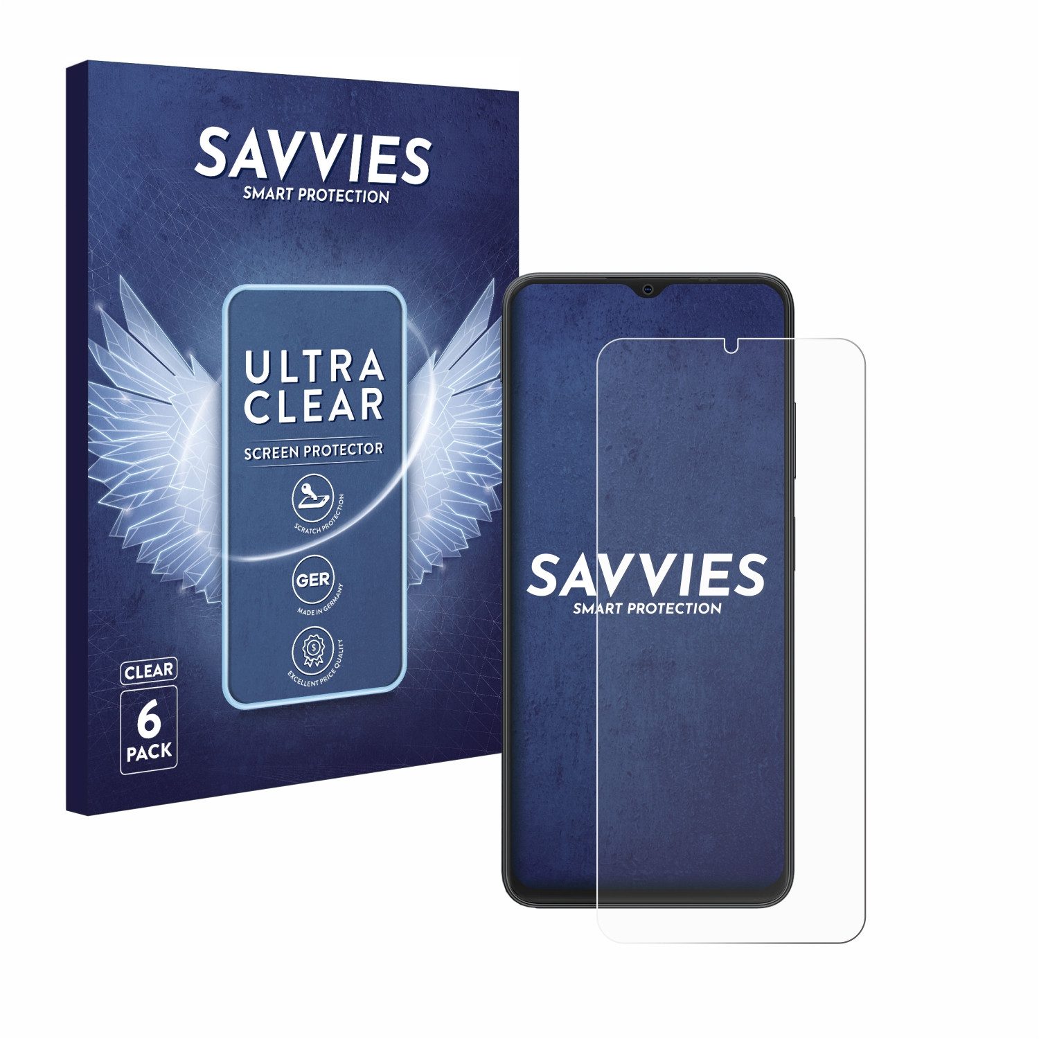 Savvies Displayschutzfolie Schutzfolie für Blackview Wave 8C, 6 Stück, Displayschutz Schutz Folie Klar Transparent