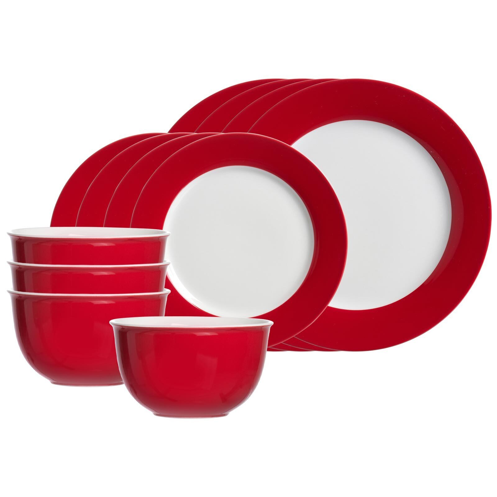 Ritzenhoff & Breker Kombiservice Doppio Basic-Set 12er Set (12-tlg), 4 Personen, Porzellan