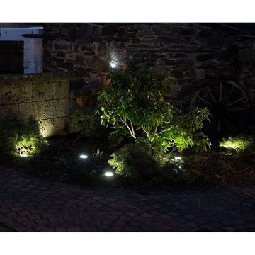 etc-shop LED Solarleuchte, LED-Leuchtmittel fest verbaut, Kaltweiß, Tageslichtweiß, Solarlampe Bodenleuchte Solarlampen für Außen Wegeleuchte