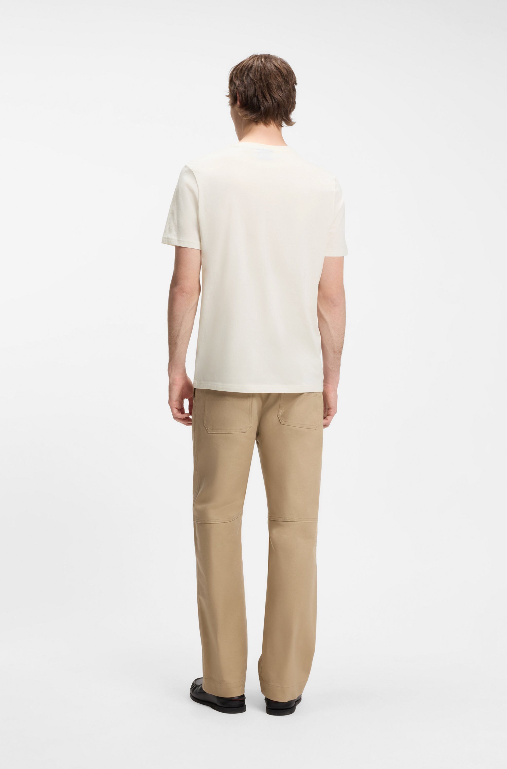 HUGO T-Shirt Nemodo Rundhalsausschnitt, reine Baumwolle, Brustdruck
