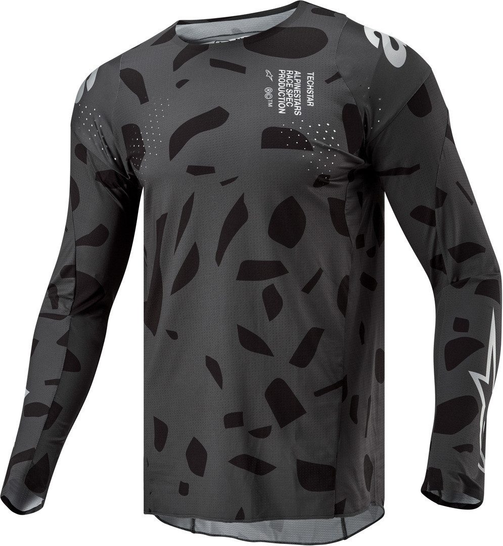 Alpinestars Motocross-Shirt Techstar Graphite Motocross Jersey Atmungsaktiv