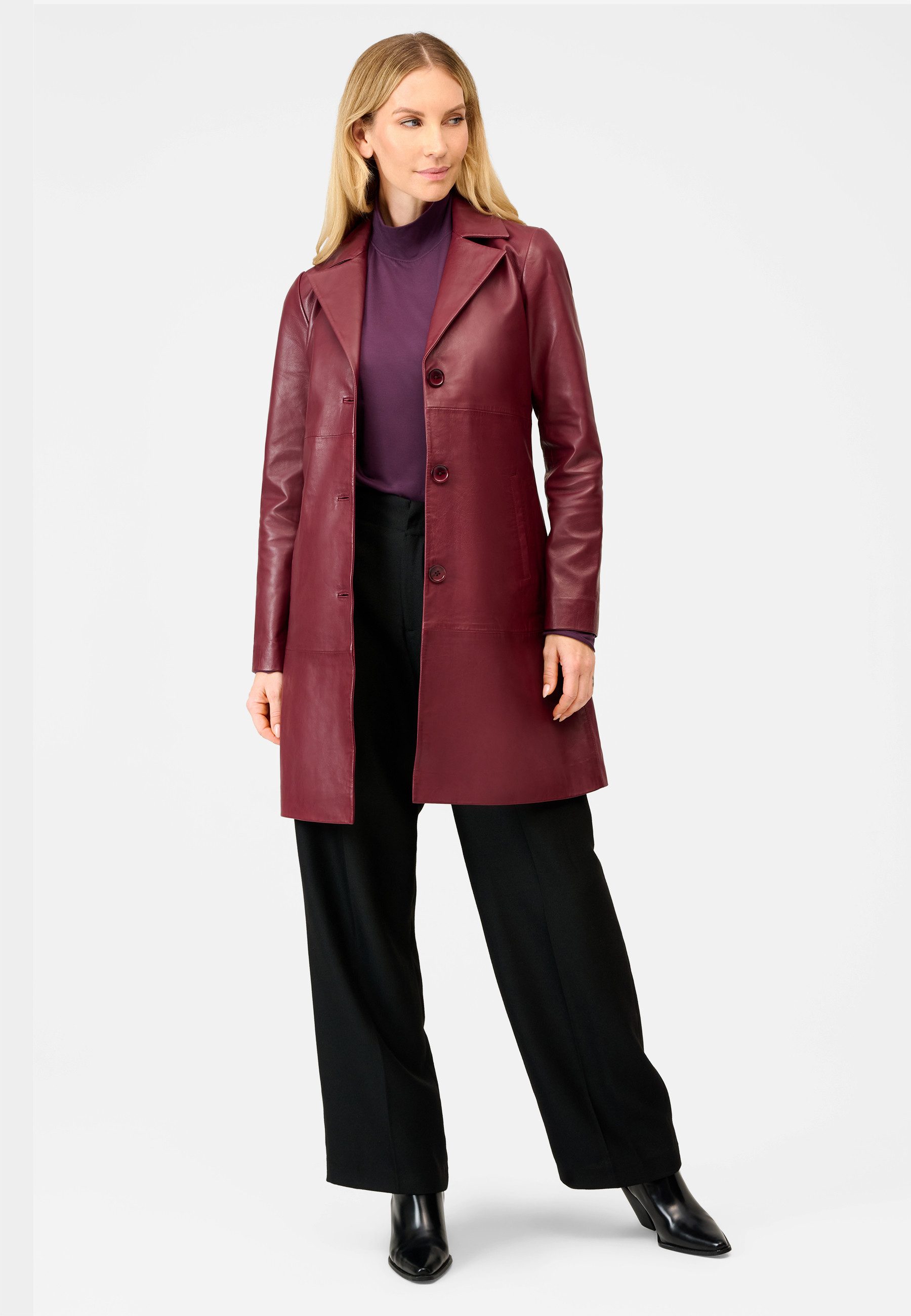 RICANO Ledermantel Marzia eleganter Ledermantel mit günstig online kaufen