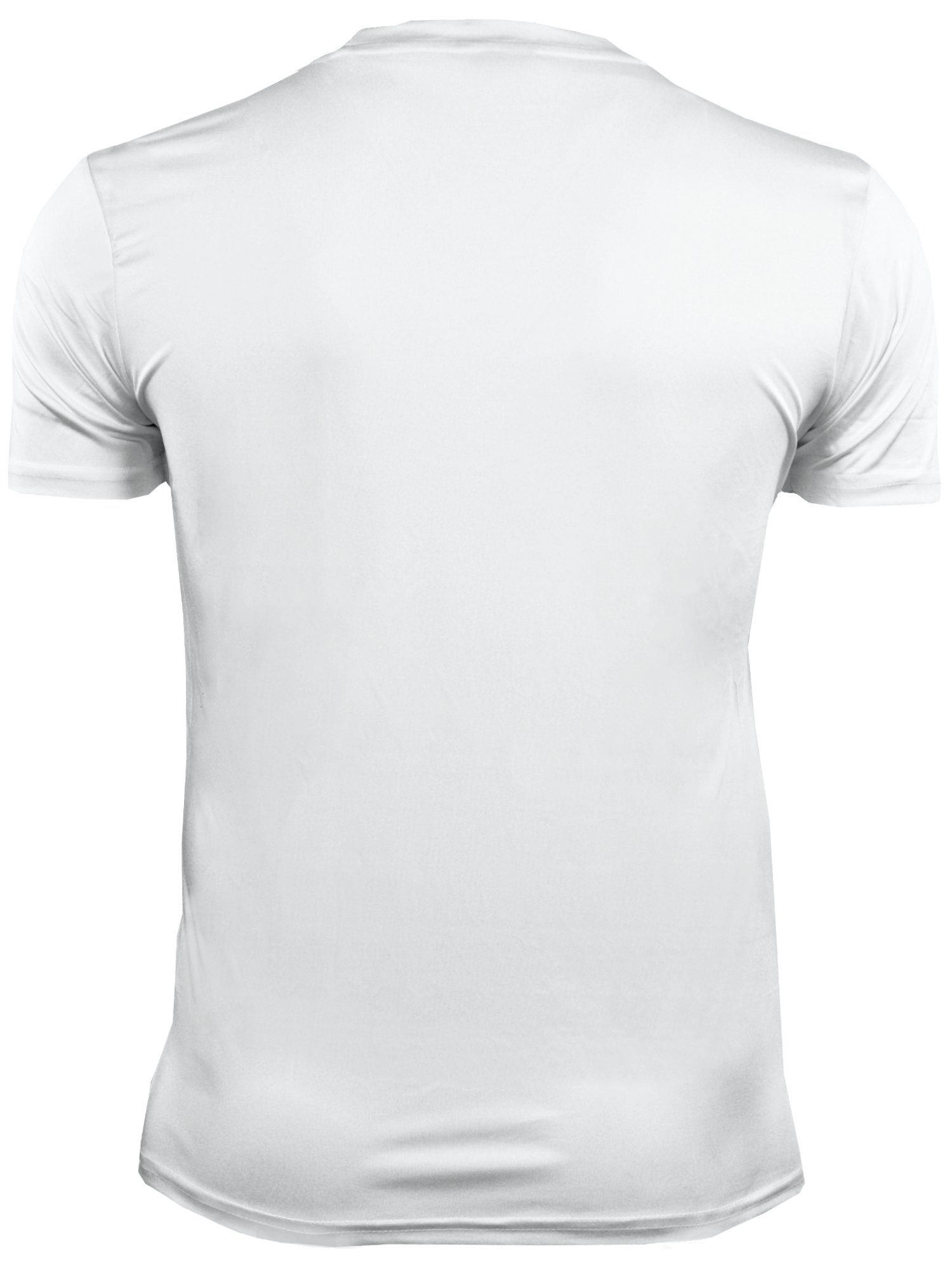T-Shirt Kurzarm Herren Funktionsshirt FW04 Sportshirt Weiss-OHNE-Logo GUGGEN in Logo Mountain Funktionsshirt Unifarben,