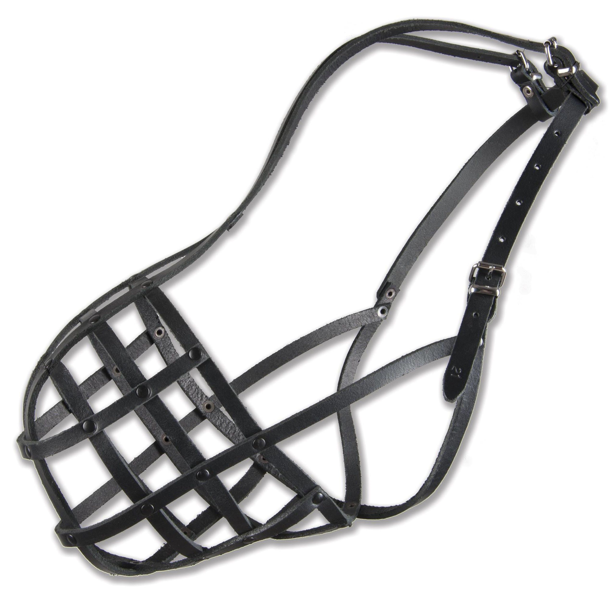 Sarcia.eu Maulkorb Schwarzer Maulkorb aus Leder "21" DOGGE KLEIN