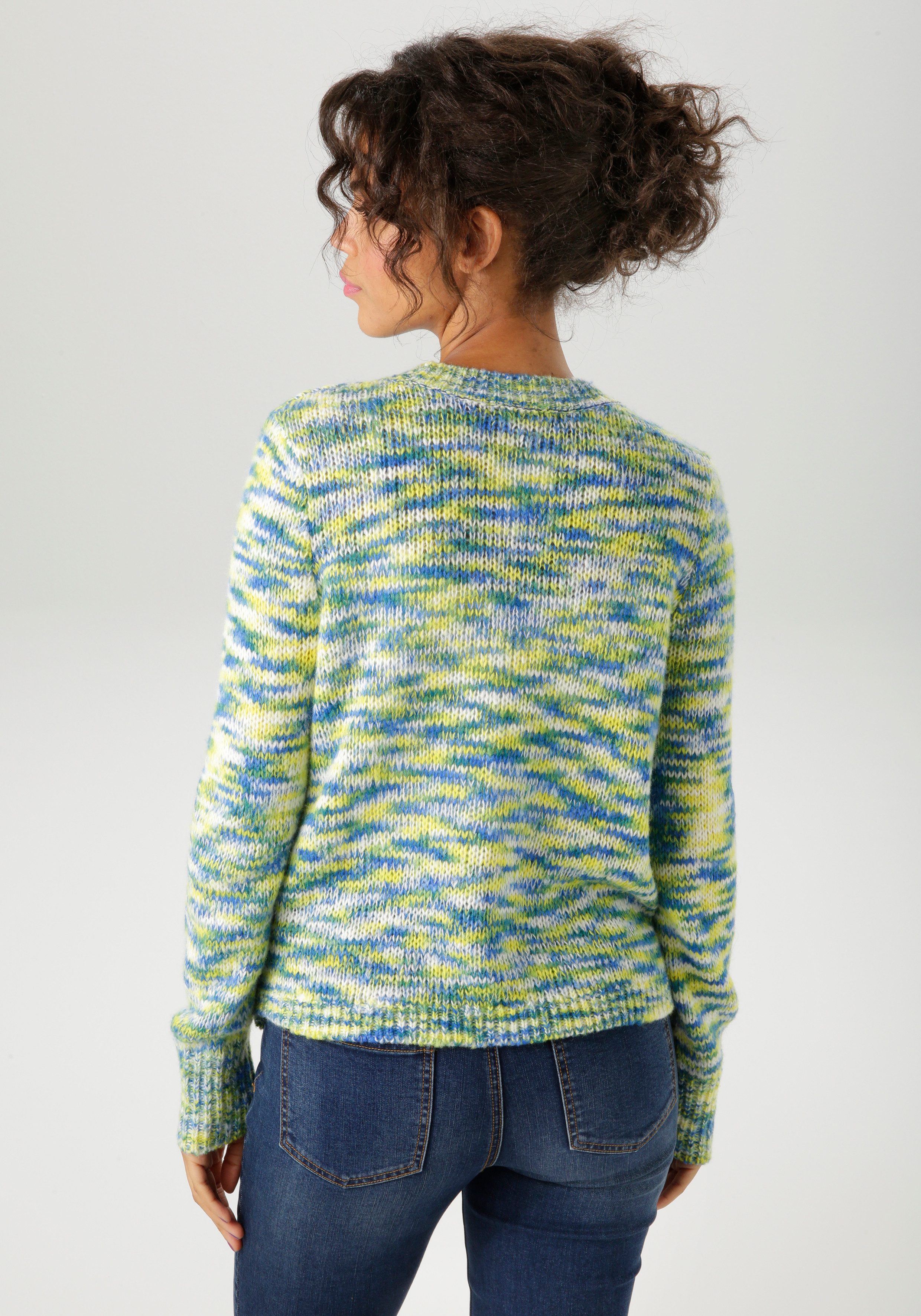 Aniston CASUAL Strickpullover aus trendigem Multicolor-Garn günstig online kaufen