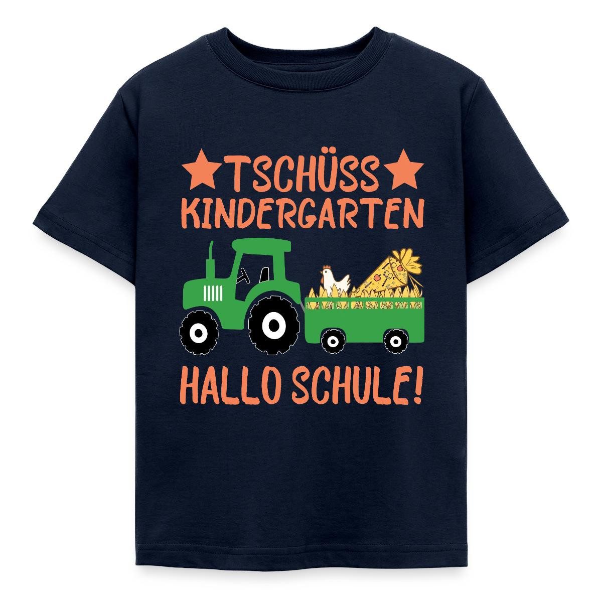 T-Shirt Tschüss Kindergarten Hallo Schule Kinder T-Shirt