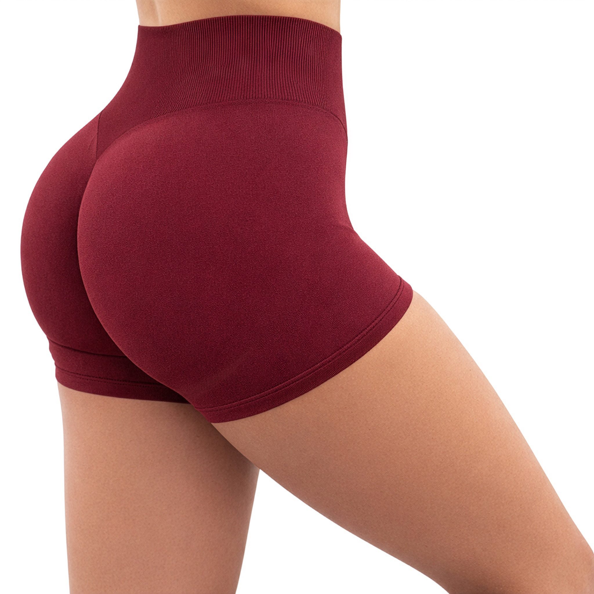 Smilodox Shorts Amaze Ultra, Seamless Blickdichte Radlerhose, Unsichtbarer Scrunch High Waist kurze Hotpants im Shaped Fit Yoga Fitness Laufen Alltag