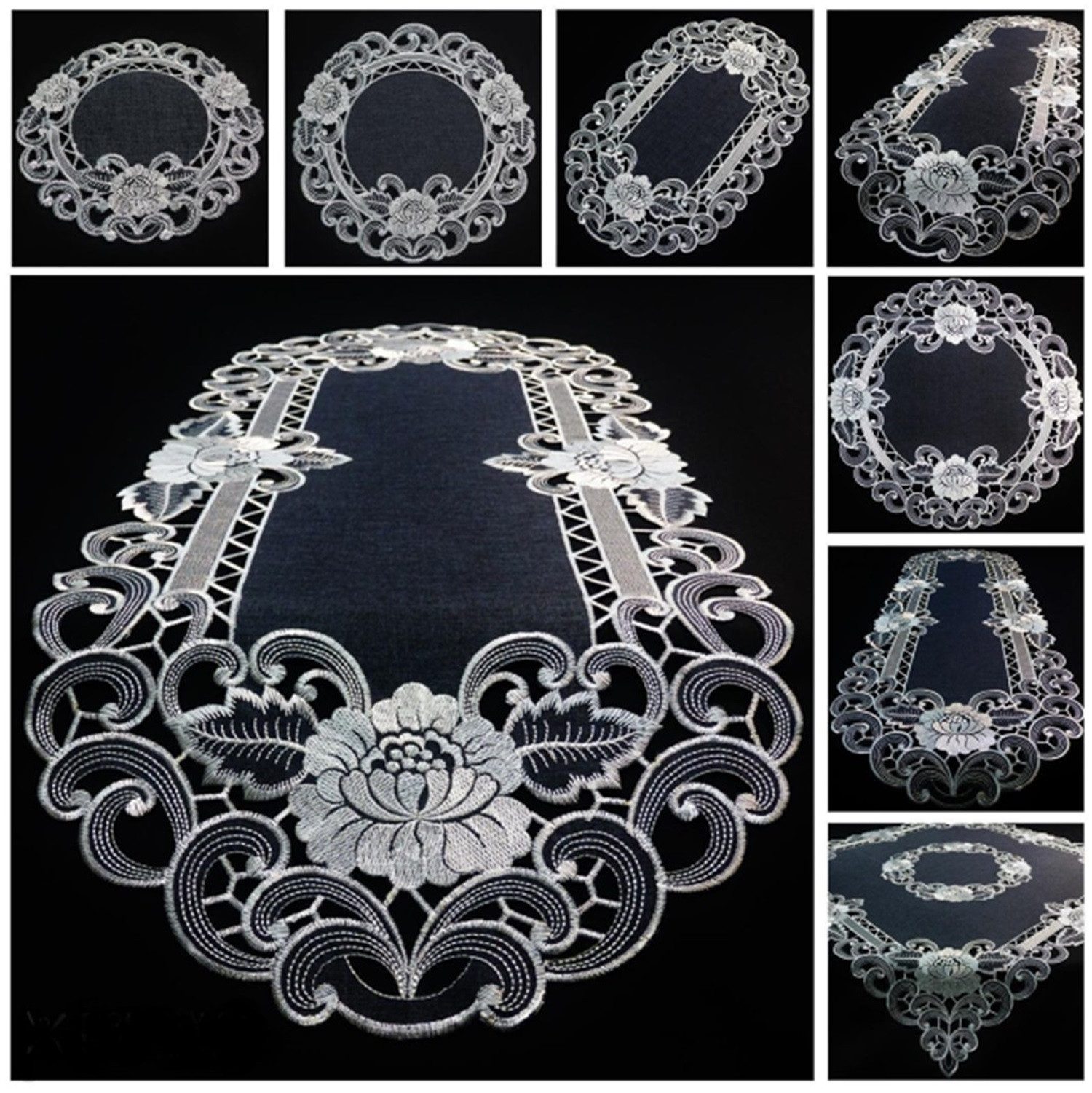 Brilliant Tischdecke Bestickt / Versch. Größen / Tischdecke / RZ-H-8810-FH, günstig online kaufen