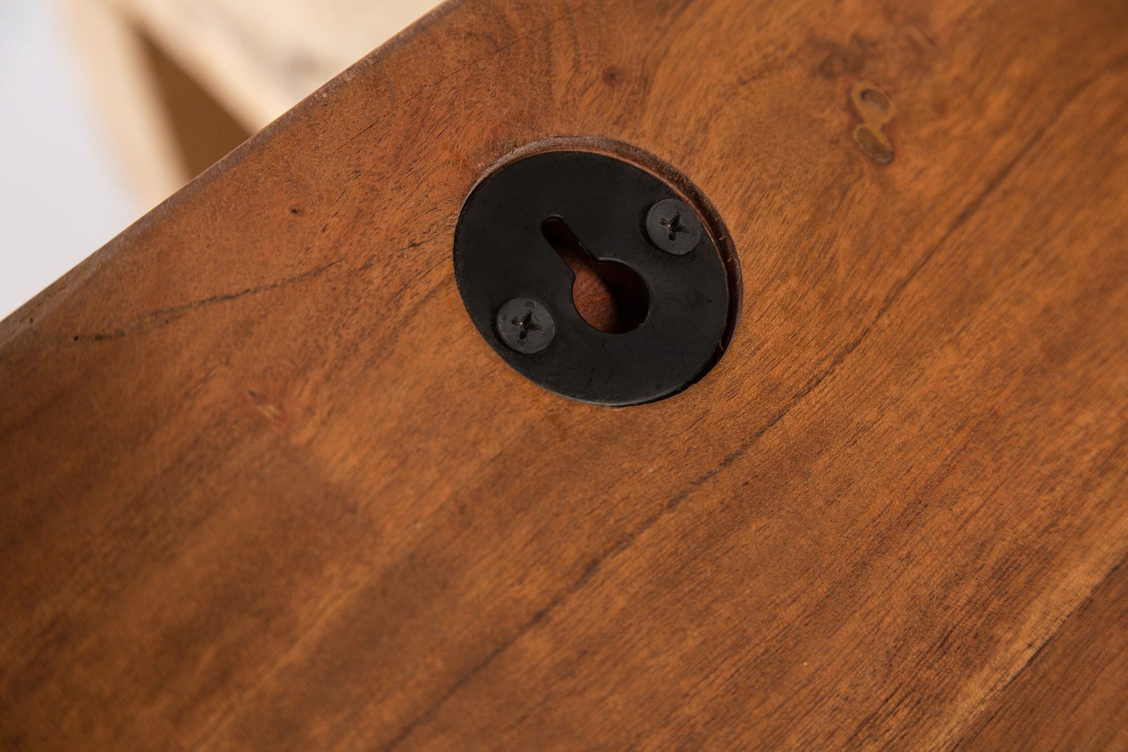 Licht-Erlebnisse Wandgarderobe POE, 80 cm lang 6 Haken Holz Akazie massiv Leiste Flur