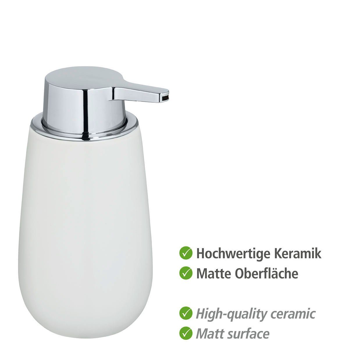 WENKO Seifenspender Badi, Keramik, 320 ml