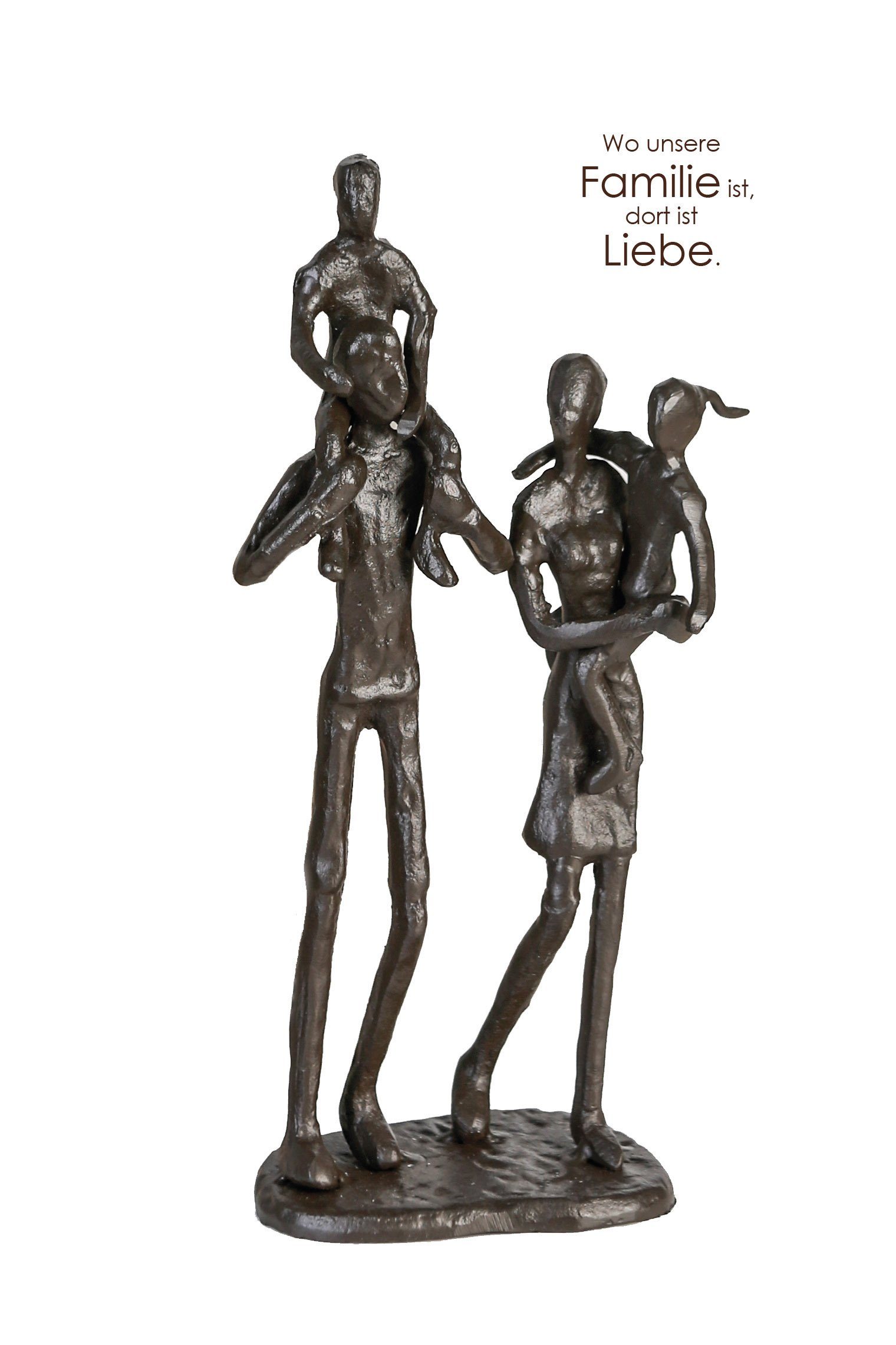GILDE Dekofigur GILDE Skulptur Family - braun - H. 22cm x B. 10cm