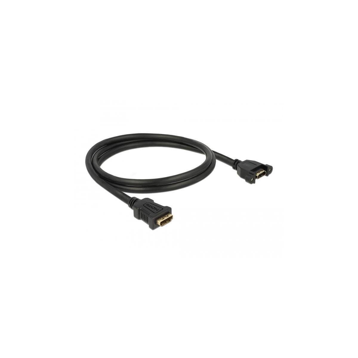 4K 1 (100,00 cm) Delock m Buchse > HDMI zum HDMI-A HDMI-A, Computer-Kabel, Kabel Einbau Buchse Hz, HDMI-A 30