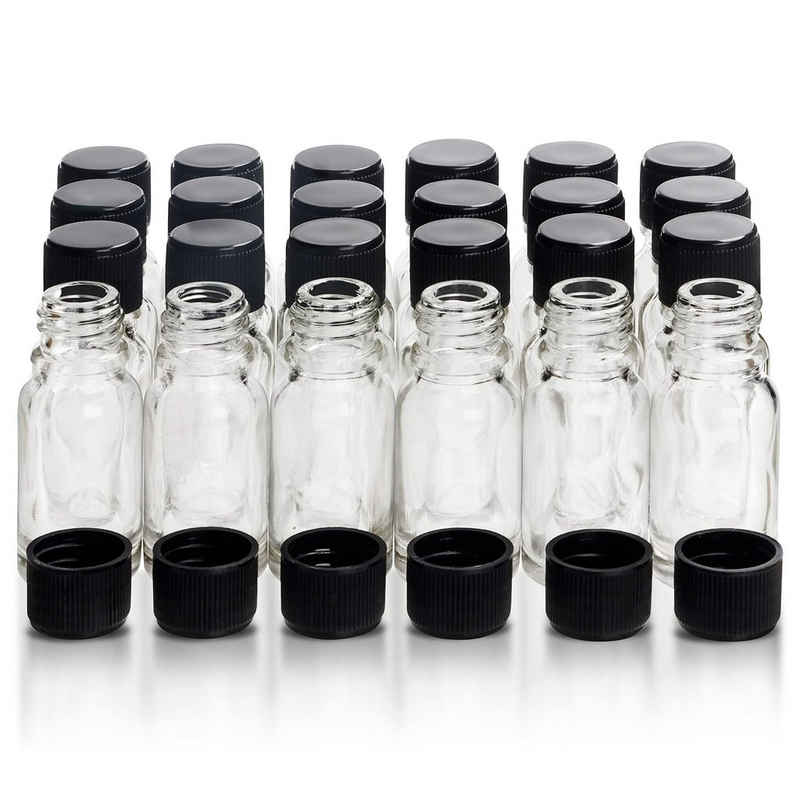 Belle Vous Aufbewahrungsdose Kleine Glasflaschen (24er-Pack) - 10ml für Kräuter, Gewürze, Small Glass Bottles (24-Pack) - 10ml for Herbs, Spices, Wedding Gifts