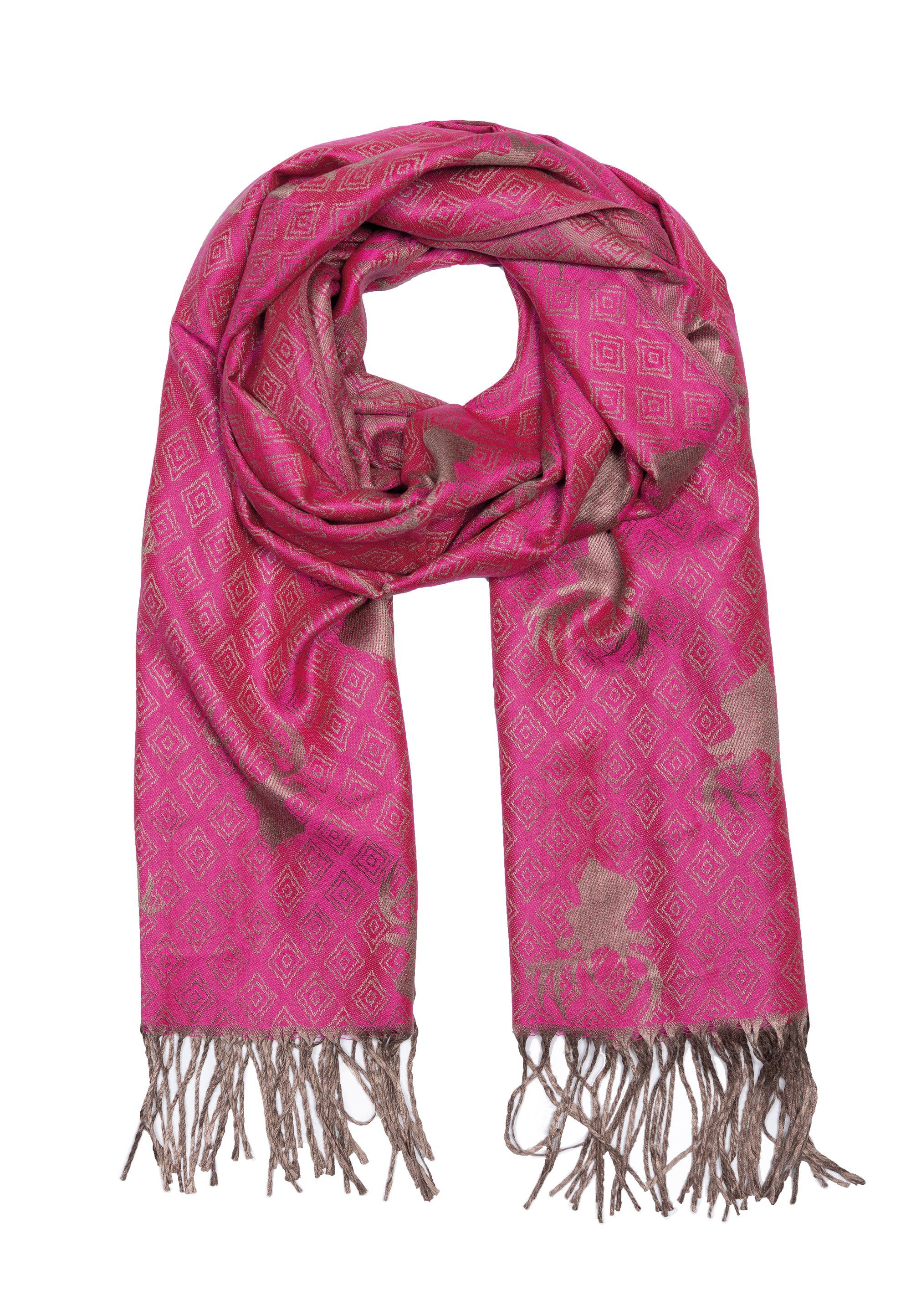 Goodman Design Modeschal Schal Hirsch mit Fransen, sehr hochwertige Verarbe günstig online kaufen